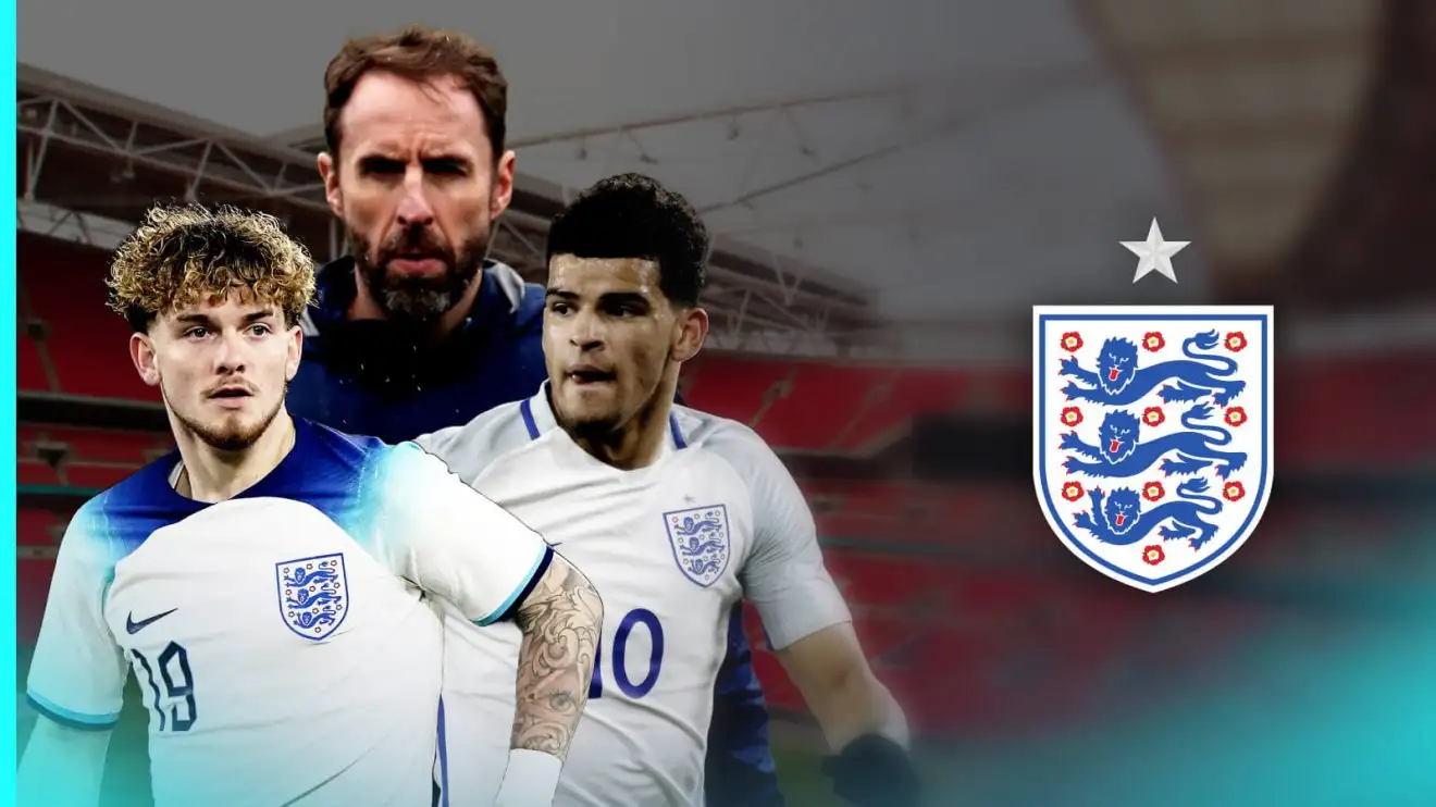 Should Liverpool midfielder be in England squad ahead of 'one-dimensional' Spurs man? 1 Dominic Solanke, Harvey Elliott and England top pooch Gareth Southgate.