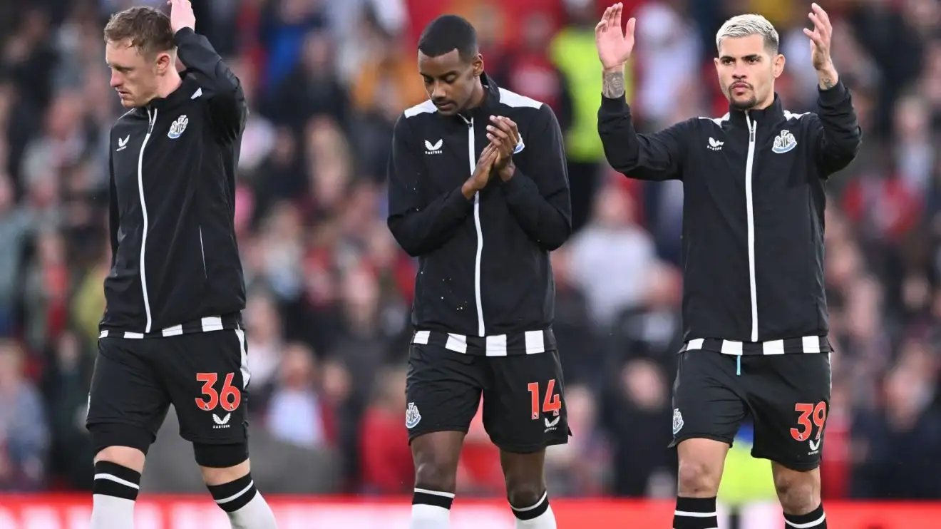 Arsenal-linked Newcastle star makes decision on 'leaving' with 'astronomical price' set after 'talks' 1 Conglomeration-connected Alexander Isak, Bruno Guimaraes and Sean Longstaff before a suit