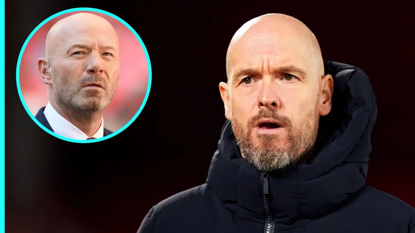 Male Utd top pooch Erik ten Hag and Alan Shearer