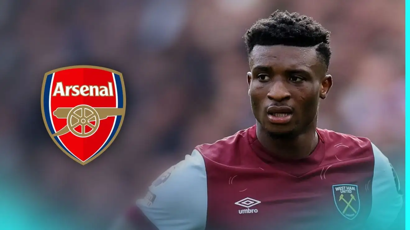 Arsenal outcast 'expected to leave' for 'around £25m' with Arteta tipped to avoid West Ham star 1 West Ham winger Mohammed Kudus wearing the Arsenal badge
