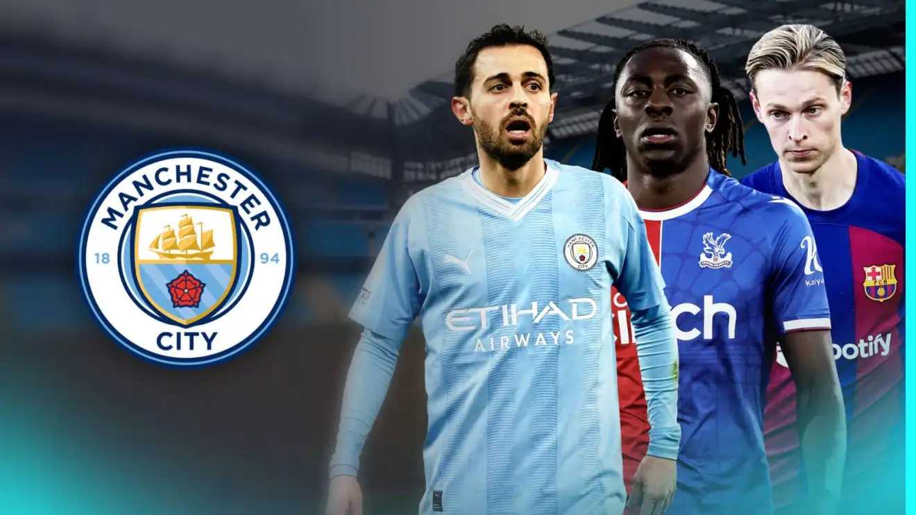 Man City 'offer' star in Barcelona swap despite 'betrayal' as Guardiola plans 'summer madness' for England man 1 Guy Metropolis midfielder Bernardo Silva with Eberechi Eze and Frenkie de Jong