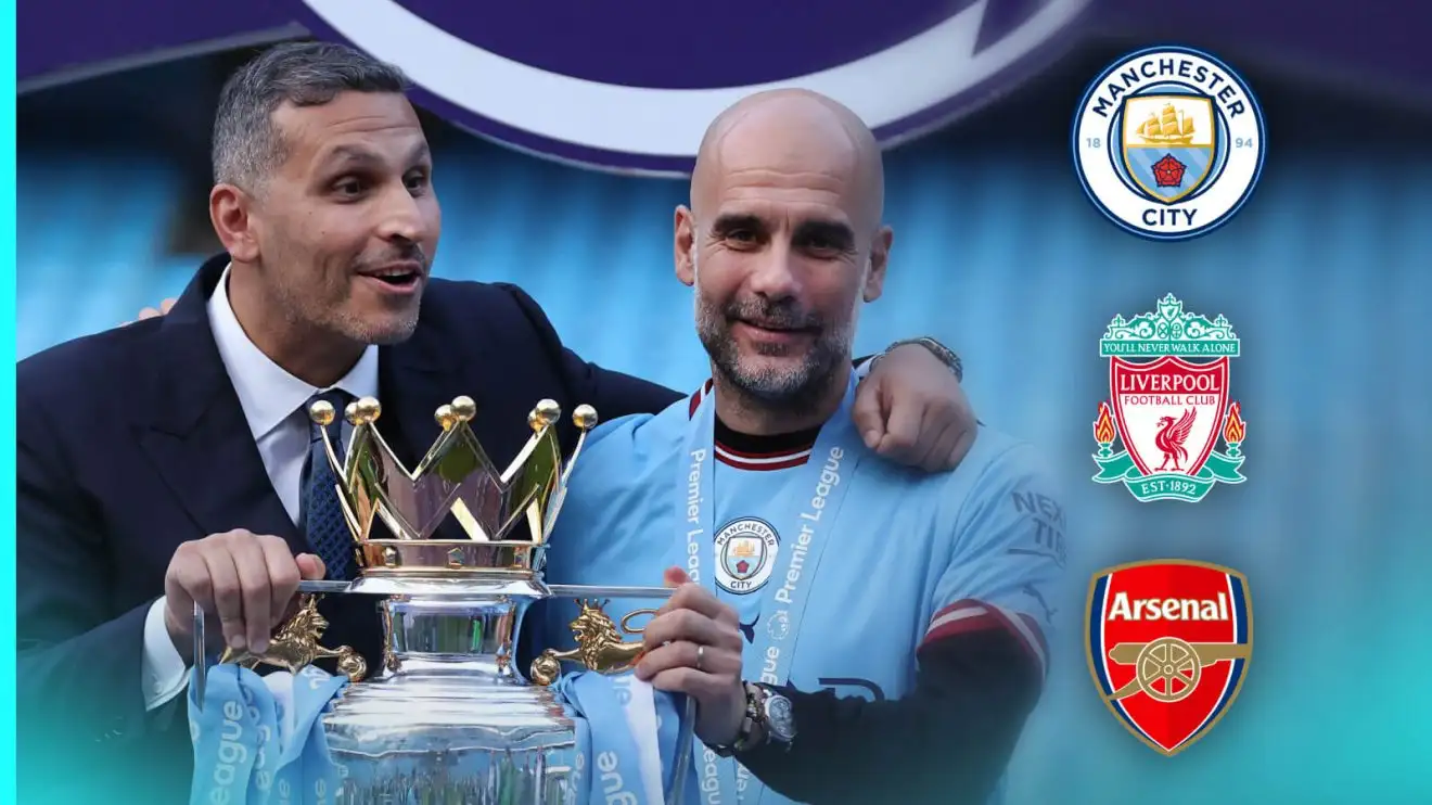 Man City FFP: Liverpool, Arsenal future in jeopardy as government action predicted after City 'poisoning' 1 Guardiola Male City gap Liverpool Arsenal
