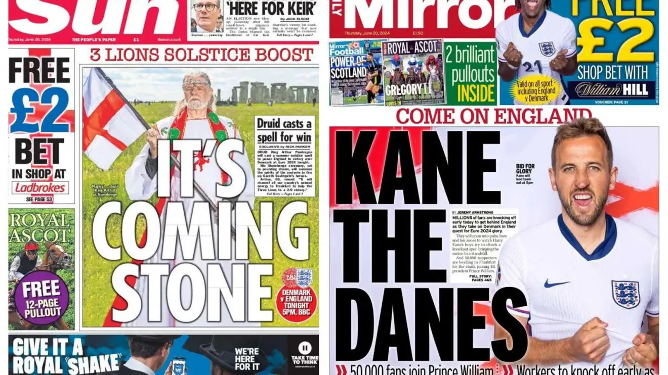 England bound for Euro 2024 glory thanks to druids and despite doom-mongers 1 The Sunshine and the Mirror.
