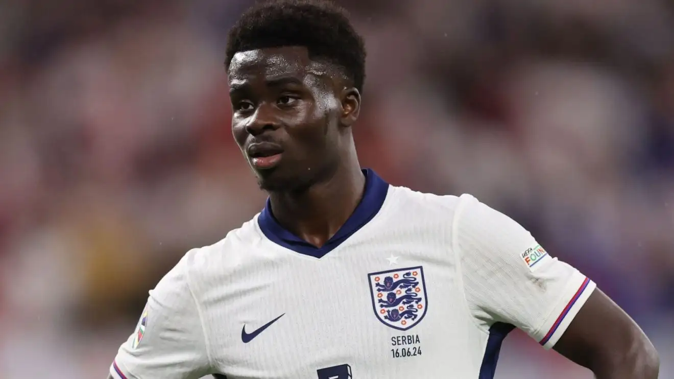 England and also Medley winger Bukayo Saka aesthetic attractions upset throughout a gallery