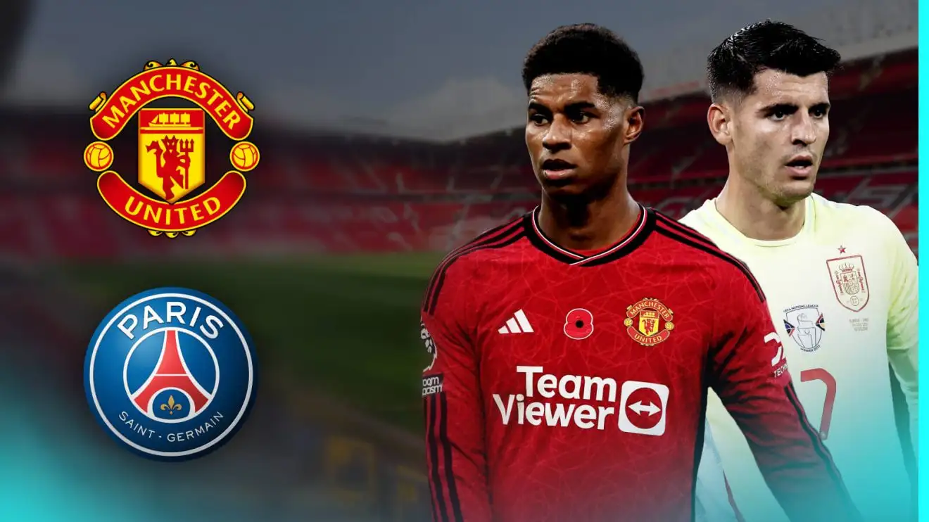 Man Utd 'open to a big offer' for Mbappe replacement as Ten Hag 'sets sights' on Chelsea flop 1 Guy Utd onward Marcus Rashford and Alvaro Morata