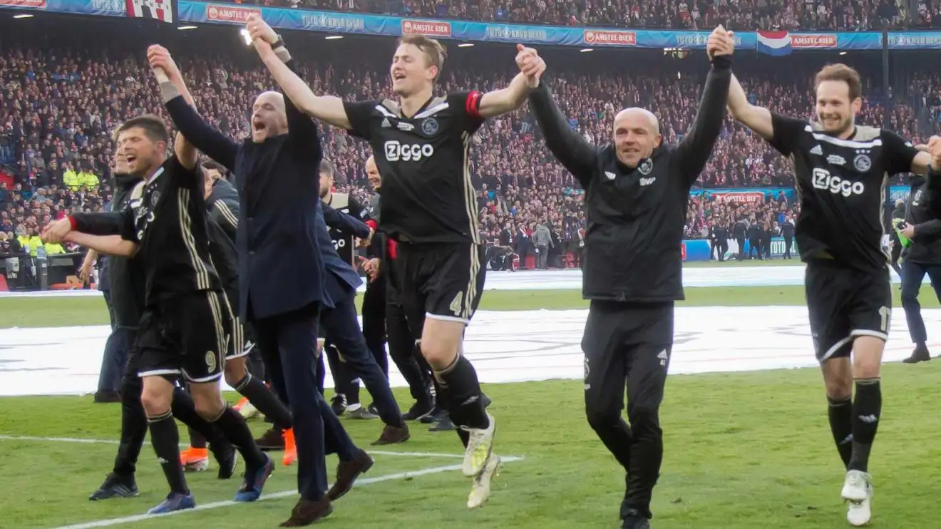 Man Utd make 'realistic' Ten Hag favourite 'concrete target' as Ratcliffe 'seriously considers' signing 1 Erik 10 Hag and Matthijs de Ligt rejoice after pleasing the Dutch Cup