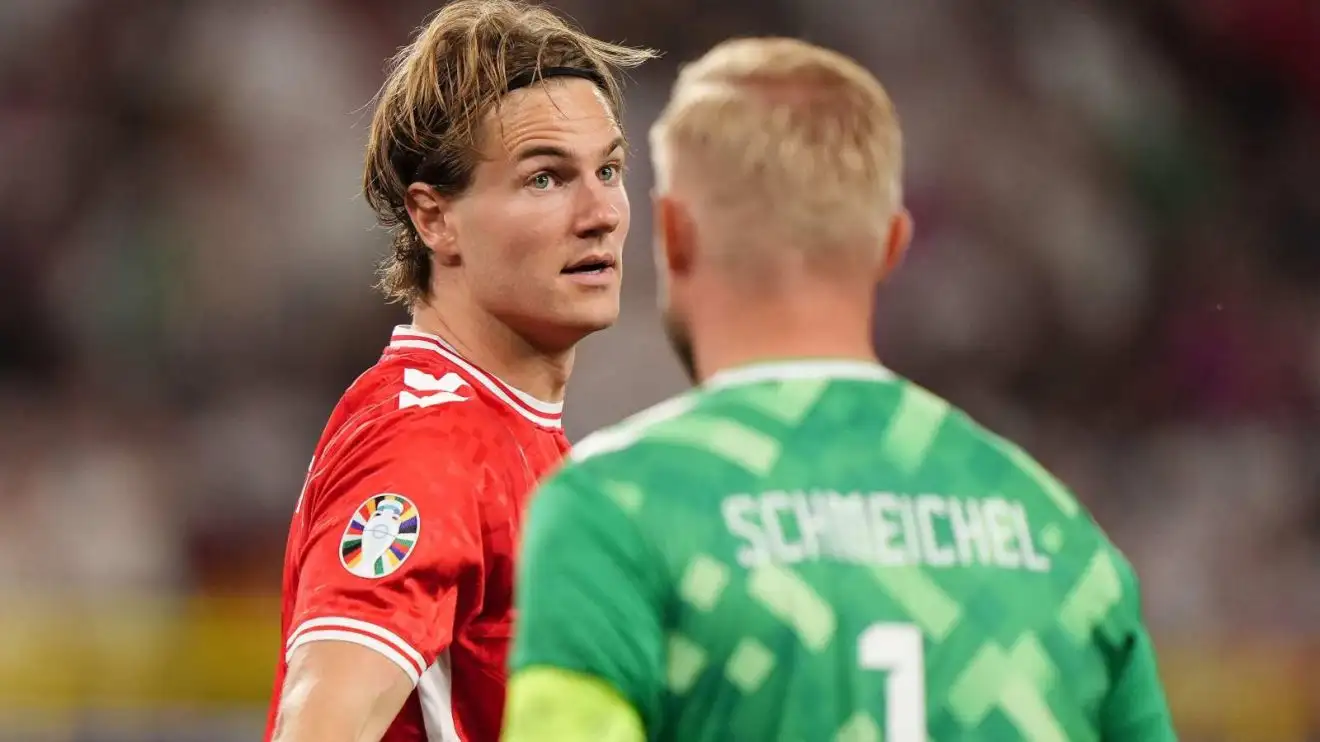 Denmark star slams 'crazy' Michael Oliver decision in Germany loss as Wright, Postecoglou fume 1 Joachim Andersen reacts throughout Germany v Denmark