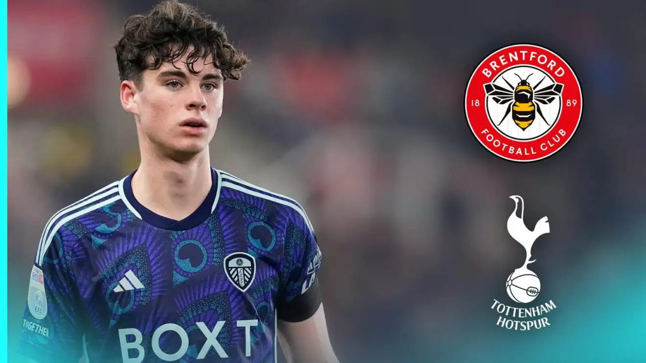 Tottenham 'expected' to sign Leeds star with Big Ange 'working on' signing after Brentford snub 1 Archie Gray through the Brentford and Tottenham badges