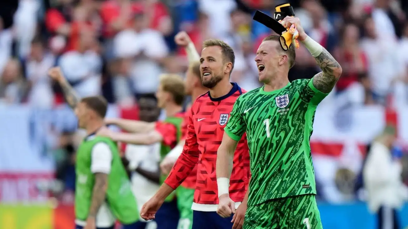 Harry Kane ‘calm and proud’ watching England’s shoot-out from sidelines 1 England duo Harry Kane and Jordan Pickford