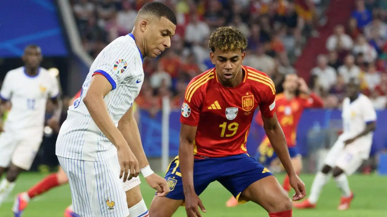 Barcelona's Yamal fires brutal two-word dig at France star as Mbappe rues Euro 2024 'failure' 1 Euro 2024 Yamal Mbappe