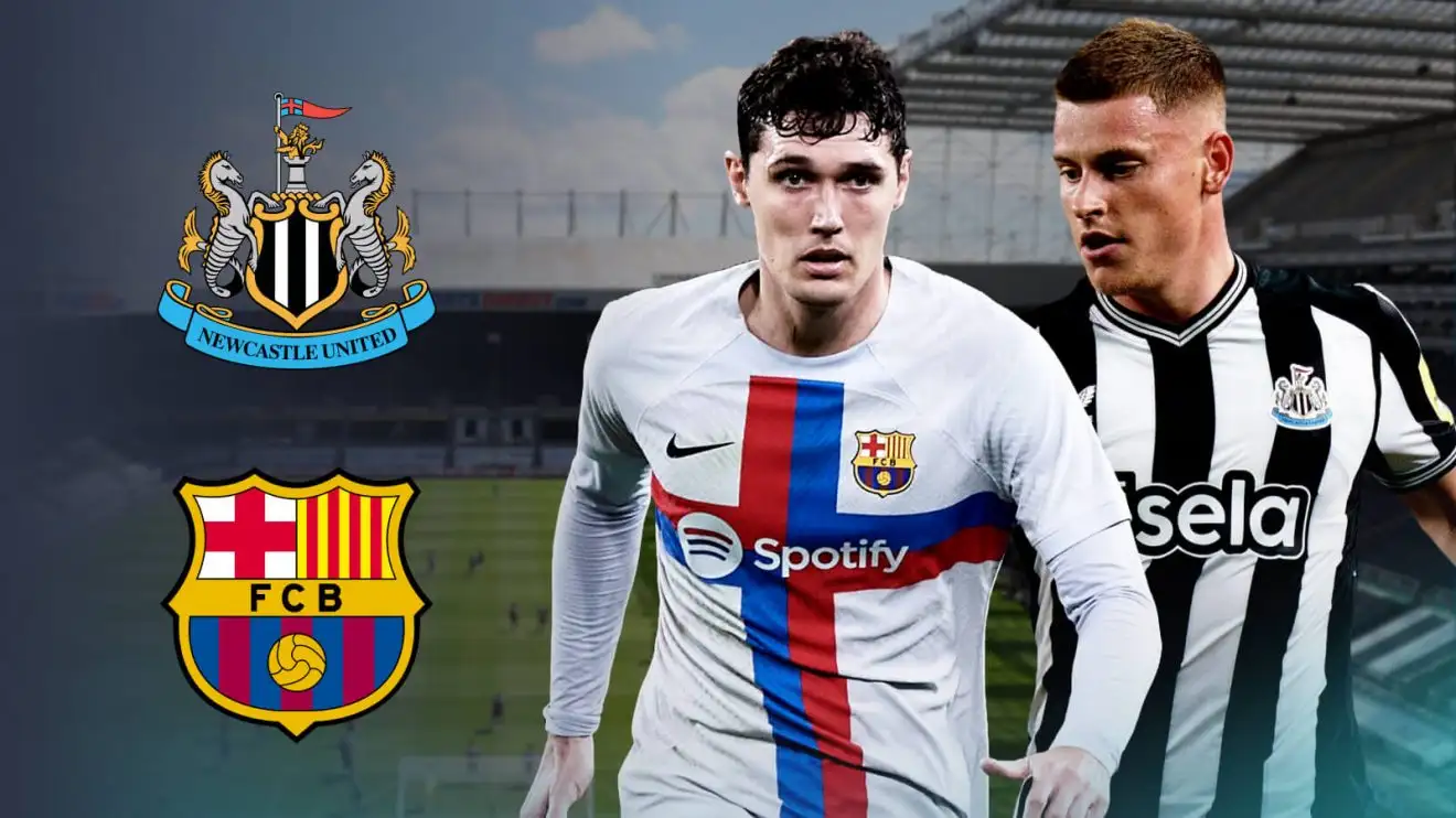 Newcastle 'offer' England international as 'bargaining chip' in swap deal for Barcelona star 1 Newcastle send target Andreas Christensen and also Harvey Barnes