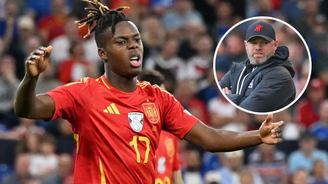 Rooney compares 'exceptional' Arsenal, Barcelona target to Ronaldo as England are sent major warning 1 Nico Williams of Spain and also Wayne Rooney