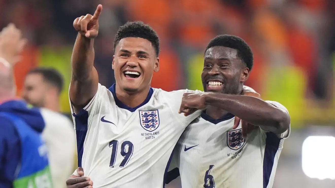 England's Marc Guehi (proper) and also Ollie Watkins (vacated) be grateful