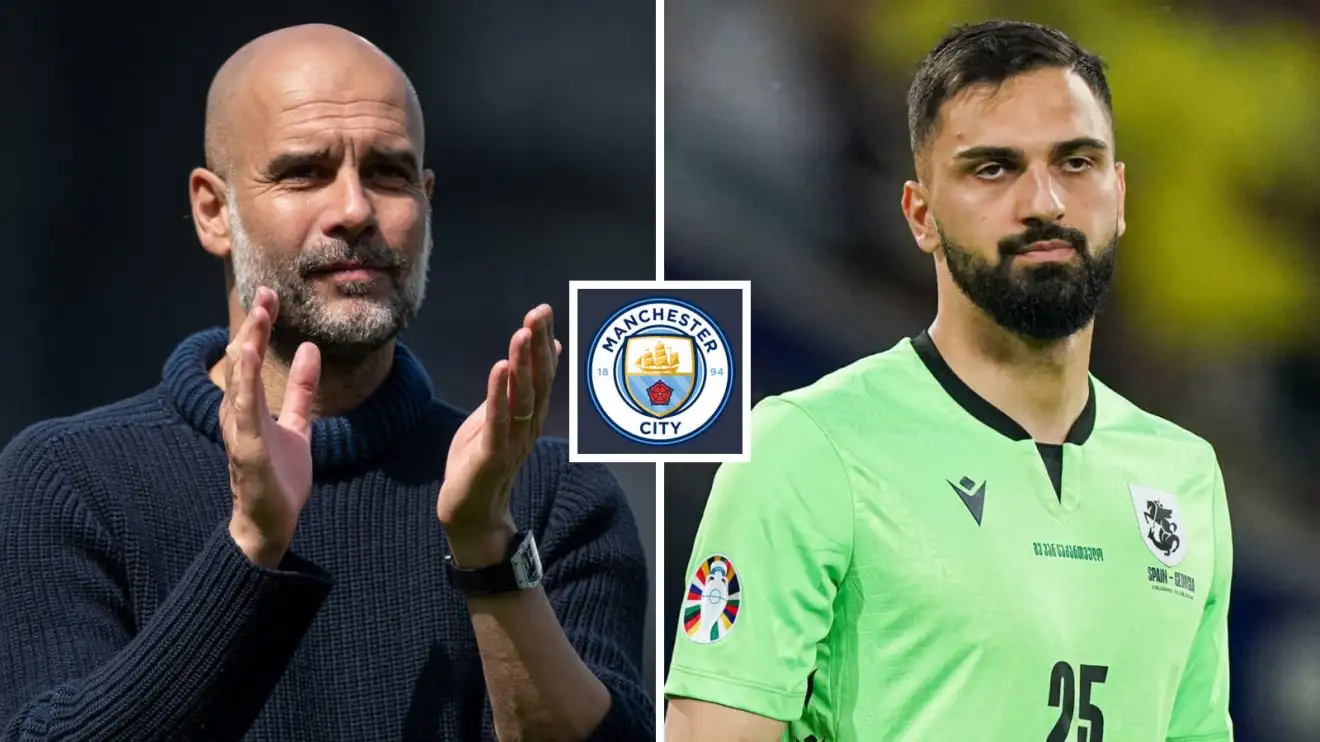 Pep Guardiola has €40m 'favourite' to replace Man City star as PSG 'approach' refuted 1 Guardiola Mamardashvili Man Metropolis