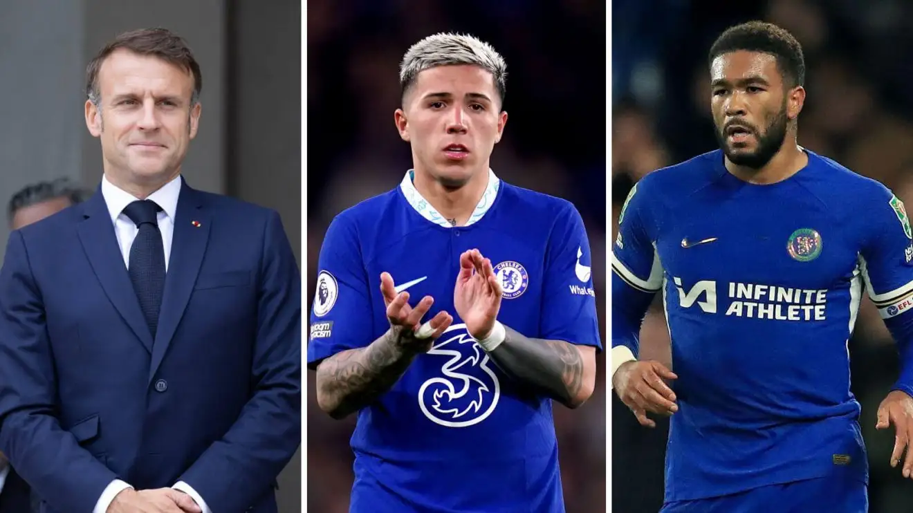 Enzo Fernandez row leads to Olympics summit as Chelsea captain admits 'there could be a problem' 1 Macron, James, Fernandez Chelsea