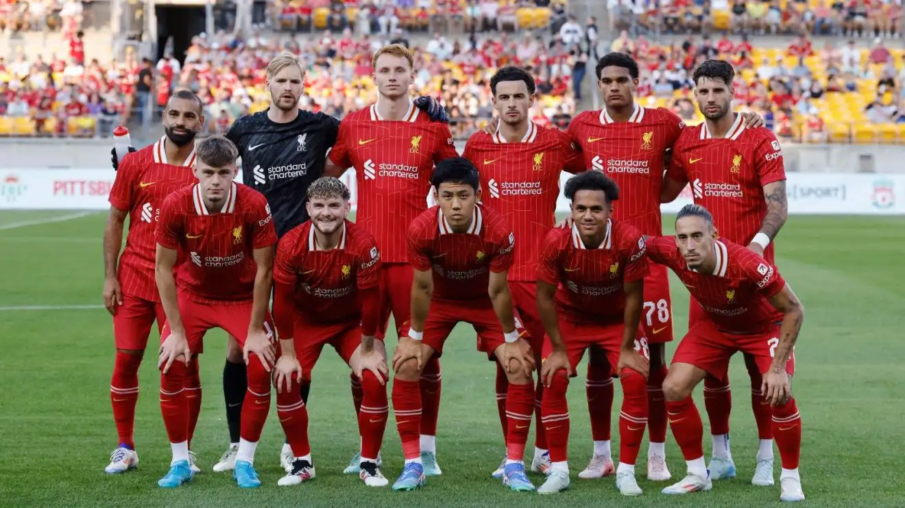 Liverpool players queue upward before a well-mannered versus Real Betis