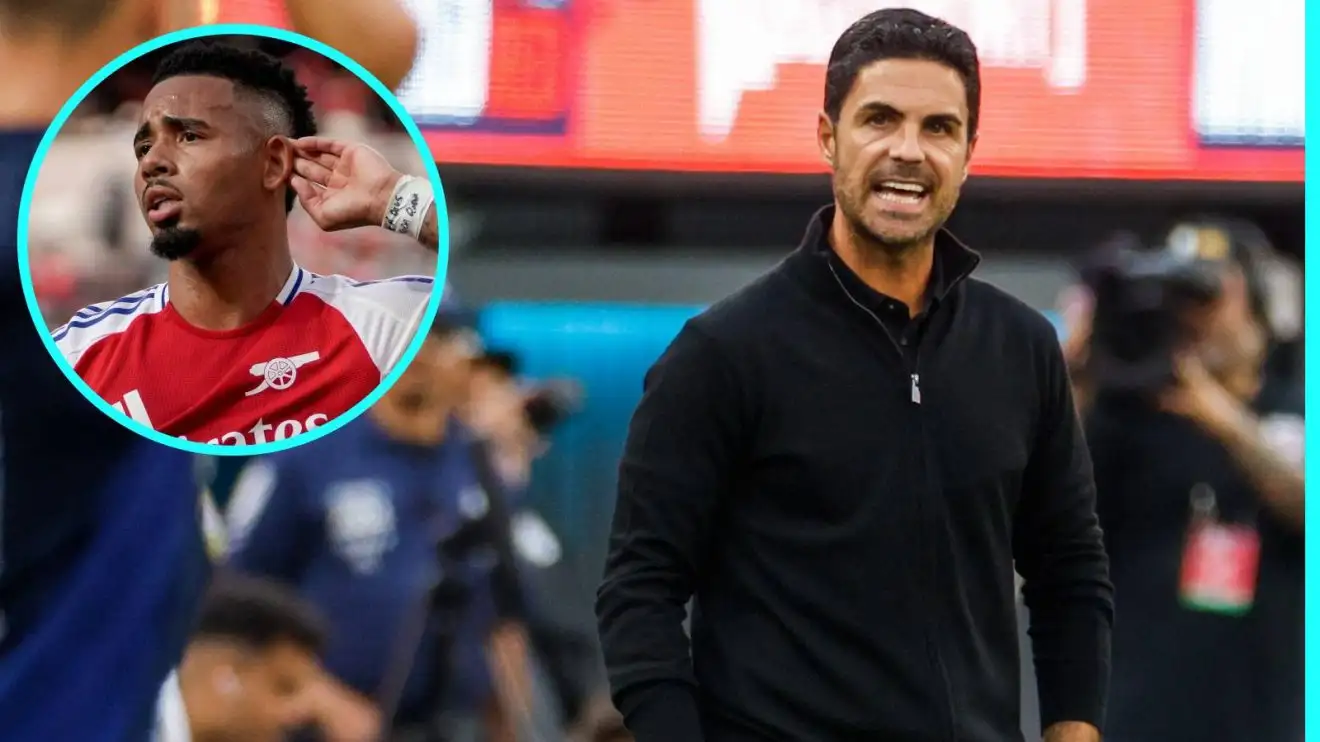 HLV Mikel Arteta của Arsenal trong trận giao hữu trước mùa giải với Man Utd