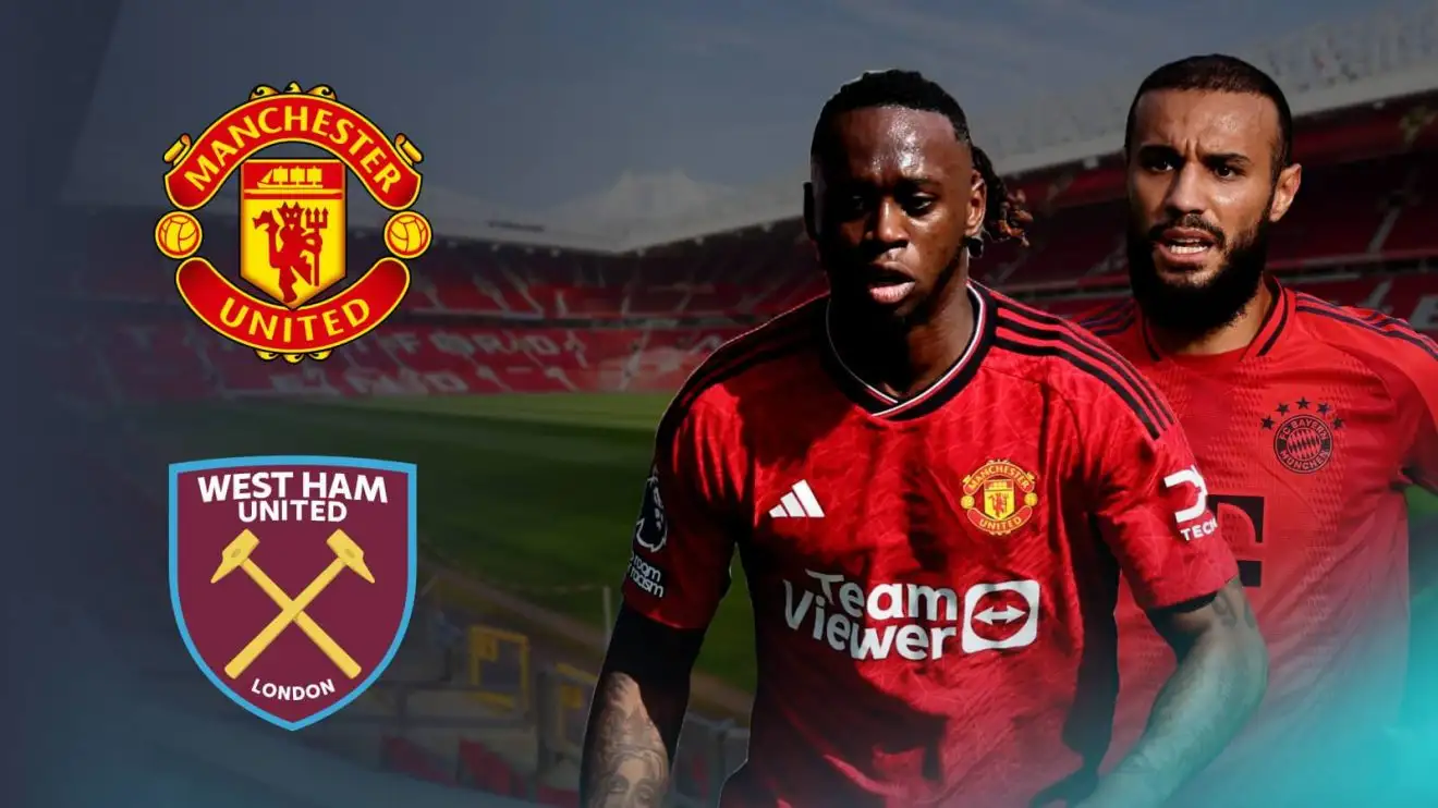 Male Utd protector Aaron Wan-Bissaka and also transfer target Noussair Mazraoui