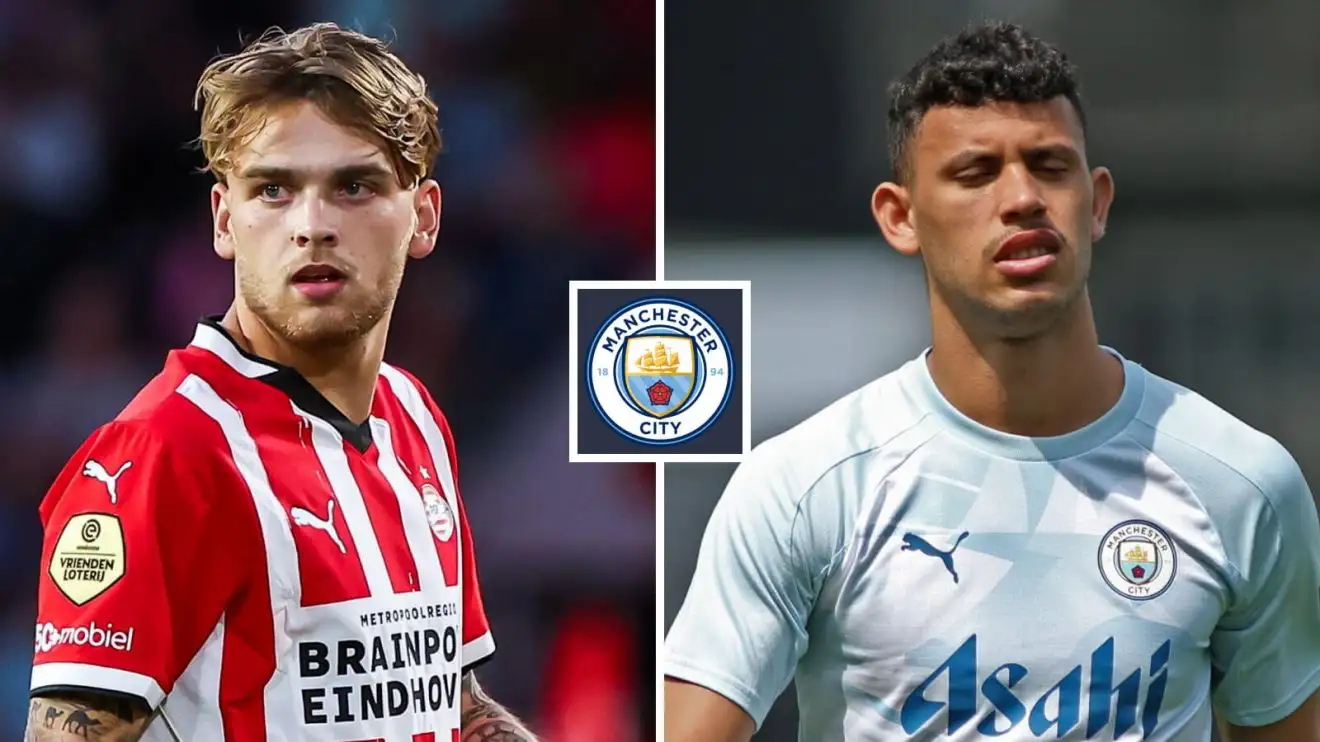 Jason van Duiven và tiền vệ Matheus Nunes của Man City