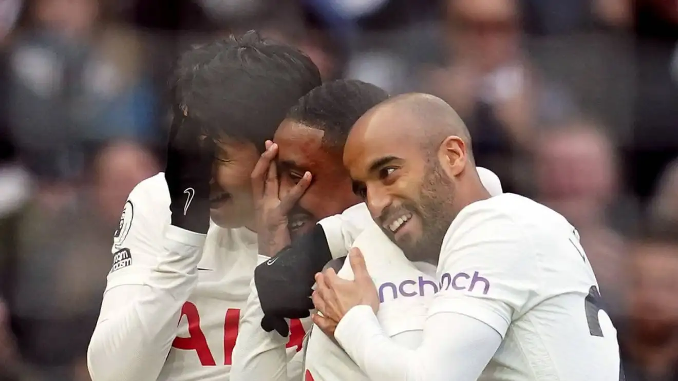 Steven Bergwijn, Lucas Moura, Tottenham, April 2022