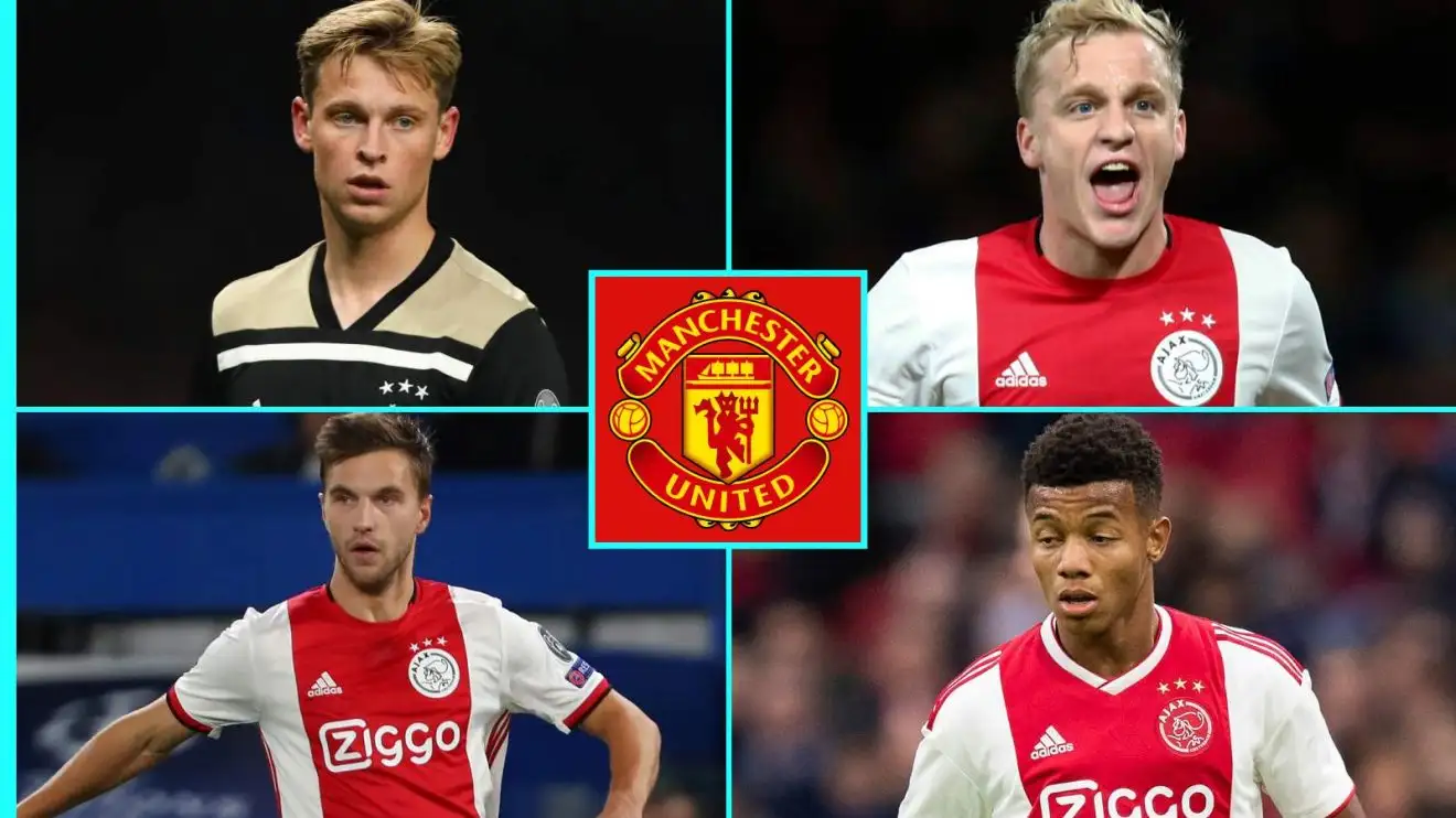 Cựu cầu thủ Ajax Frenkie de Jong, Donny van de Beek, Joel Veltman và David Neres