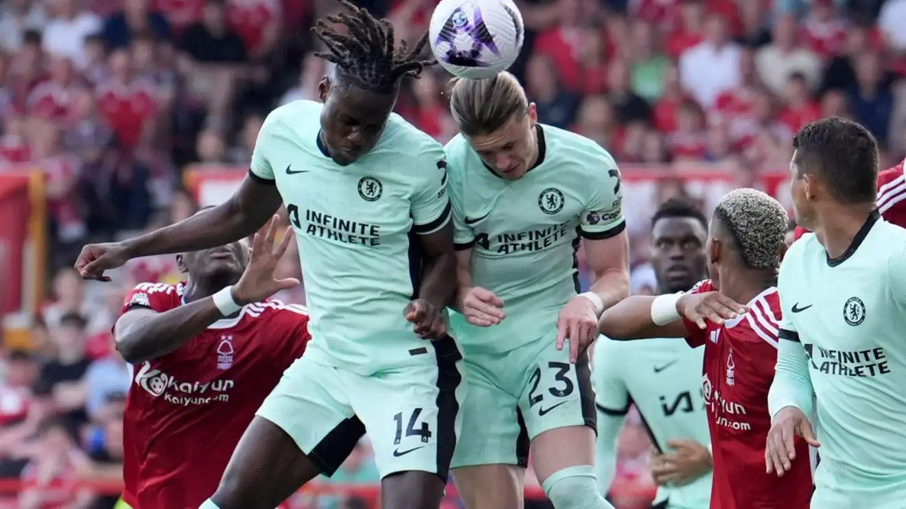 Chelsea: Gallagher to Atletico 'not called off' despite 'tense situation' as Blues look to 'force sale' 1 Chelsea duo Conor Gallagher as well as Trevoh Chalobah both jump upward for a header