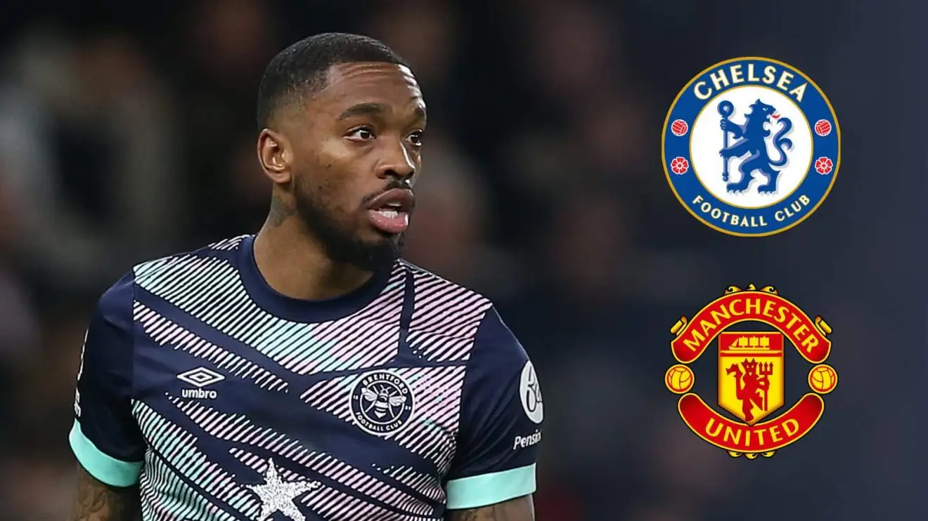 Man Utd, Chelsea to 'test club's stance' over £60m England striker as Blues 'actively look' at signing 1 Ivan Toney using the Chelsea and Guy Utd badges