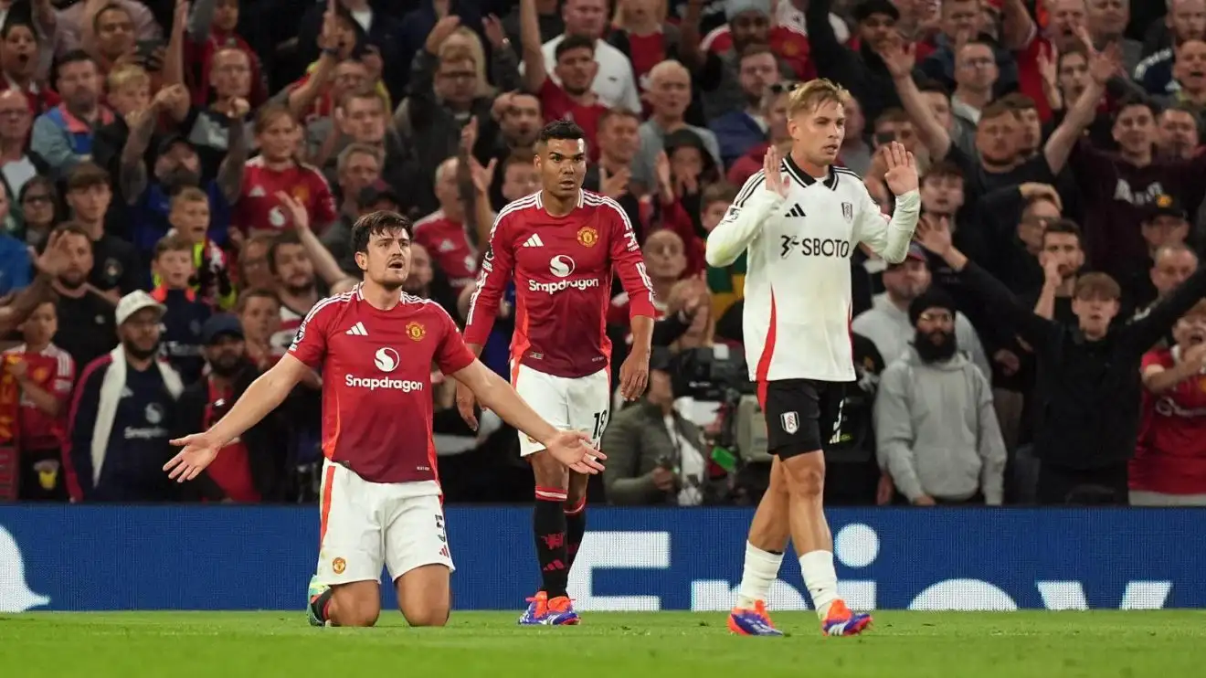 Guy Utd v Fulham: Harry Maguire, Casemiro and Emile Smith Rowe