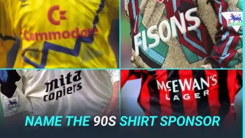 F36Skive: 1990s Premier League shirt sponsors – no Sharp, Candy, JVC…