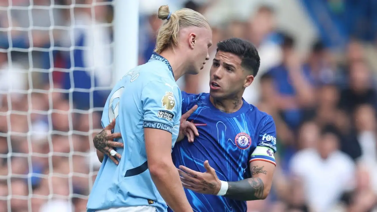 Erling Haaland 'brutal' and 'raging' after clashes with three Chelsea players 1 Erling Haaland and also Enzo Fernandez