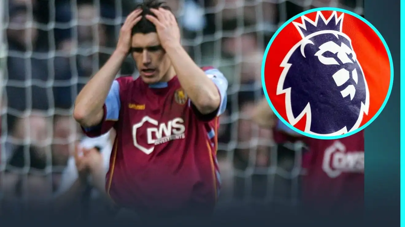 Gareth Barry ôm đầu khi chơi cho Aston Villa