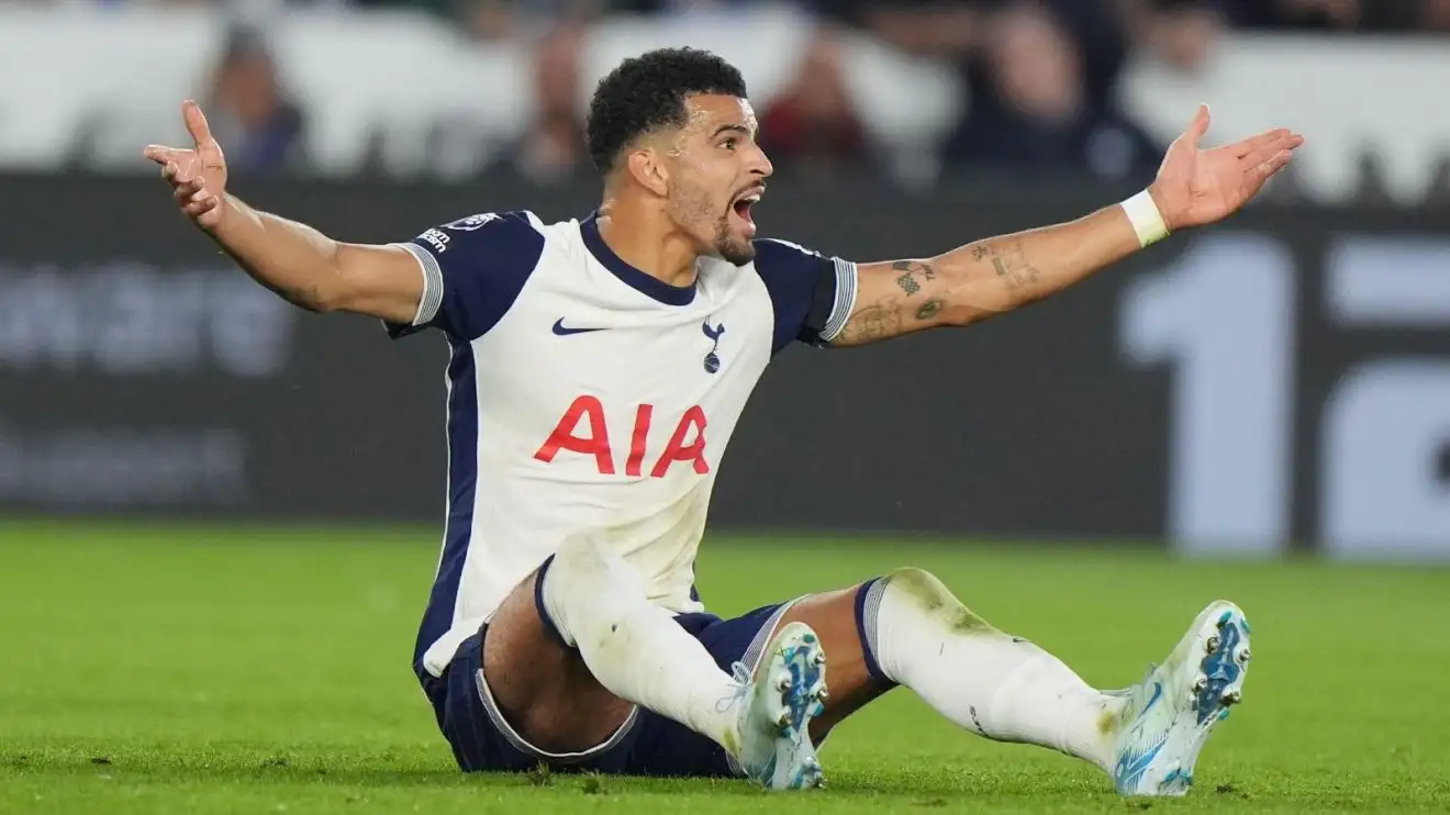 Dominic Solanke in action for Tottenham.