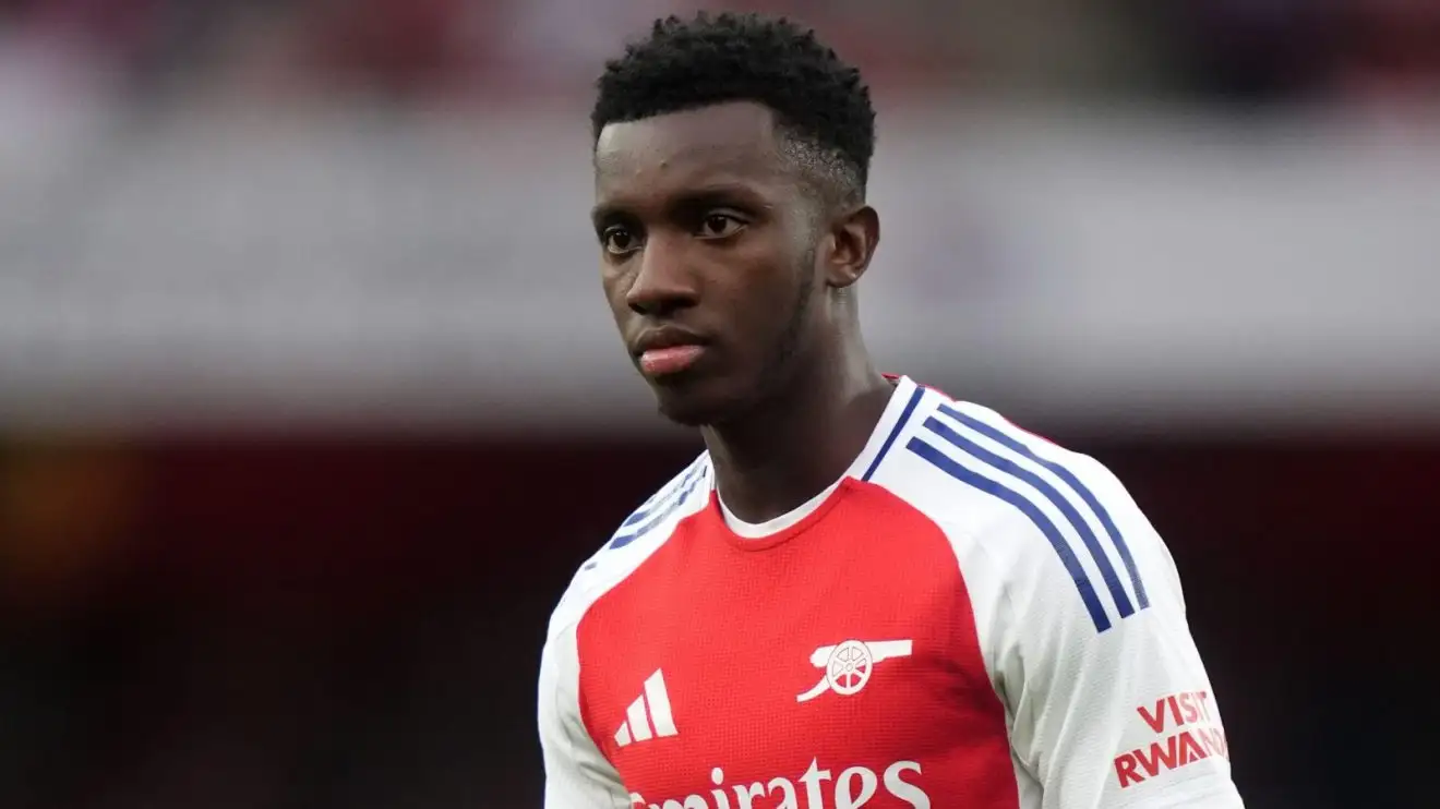 Array demonstrator Eddie Nketiah during a match