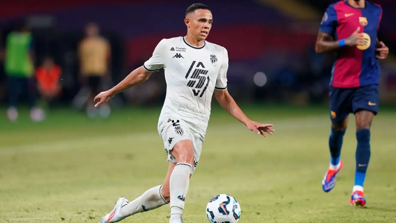 Tottenham-attached Monaco defender Vanderson in answers during a polite against Barcelona