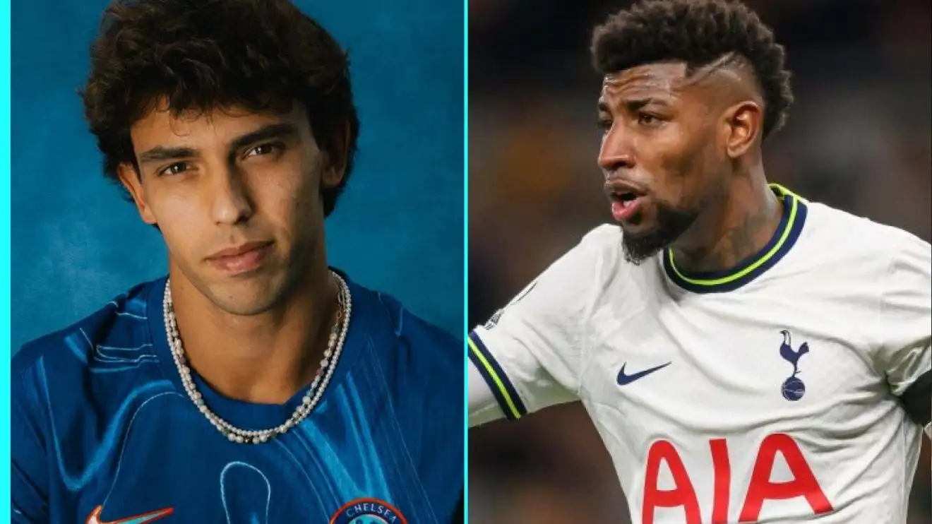 Tiền đạo Joao Felix của Chelsea và cựu hậu vệ phải Tottenham Emerson Royal