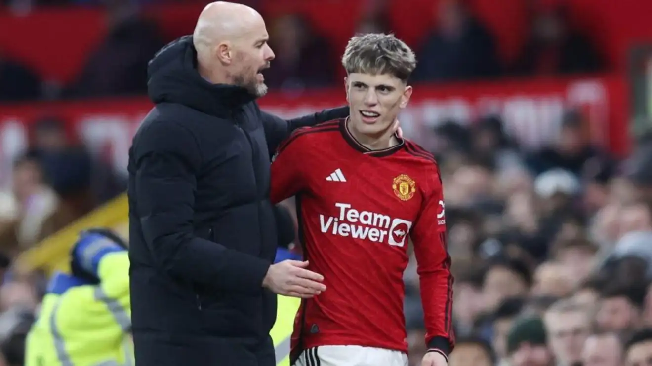 HLV Man Utd Erik ten Hag và Alejandro Garnacho