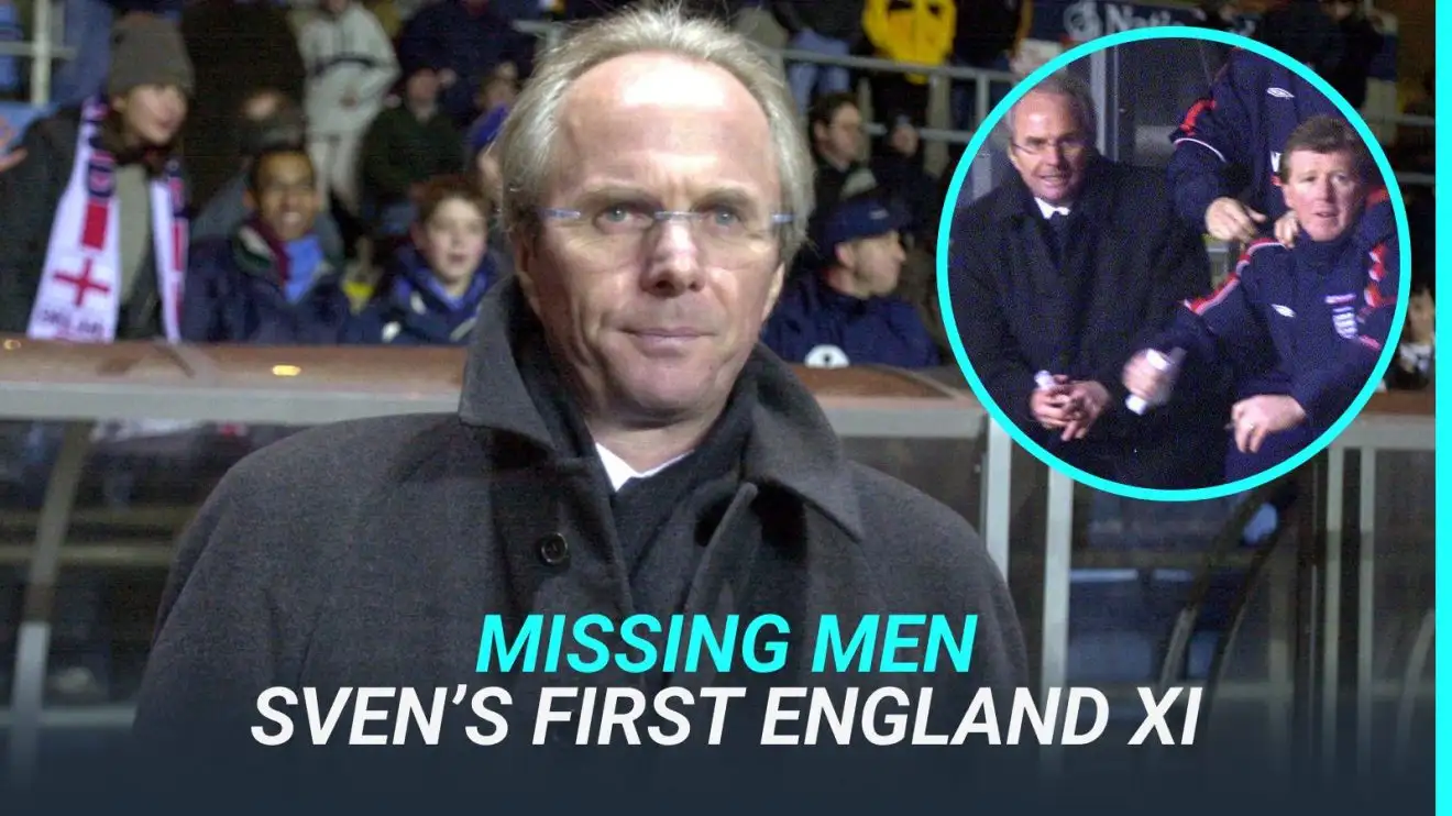 Sven Goran Eriksson watches on for the first time as England manager.