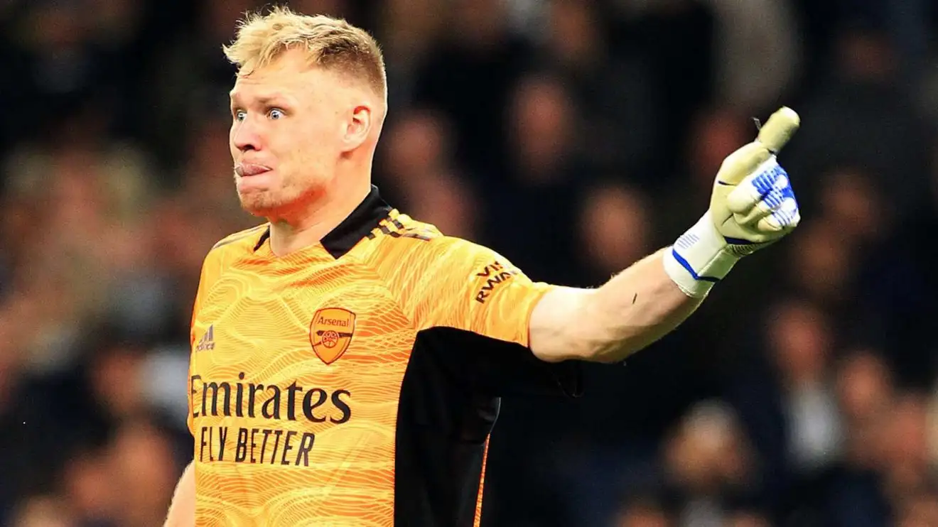 Medley goalkeeper Aaron Ramsdale reacts during a match