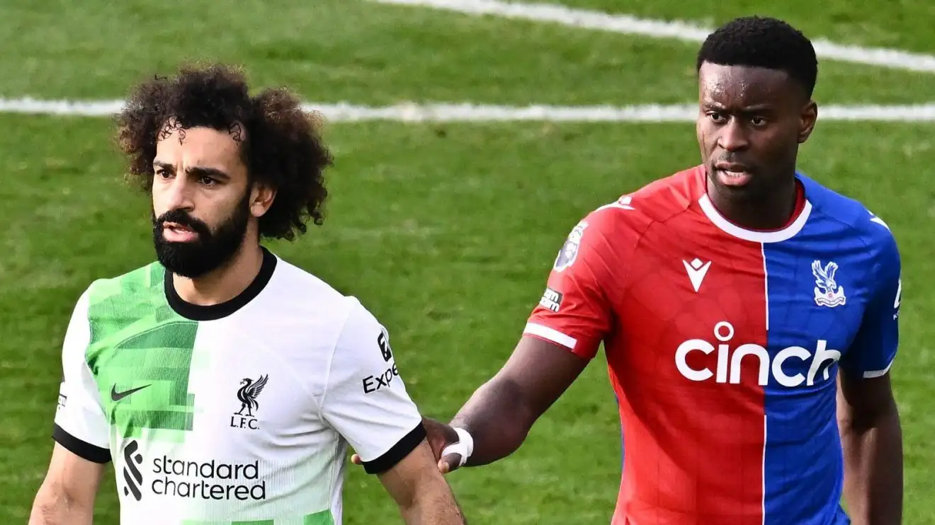 Tiền đạo Mo Salah của Liverpool và hậu vệ Marc Guehi của Crystal Palace