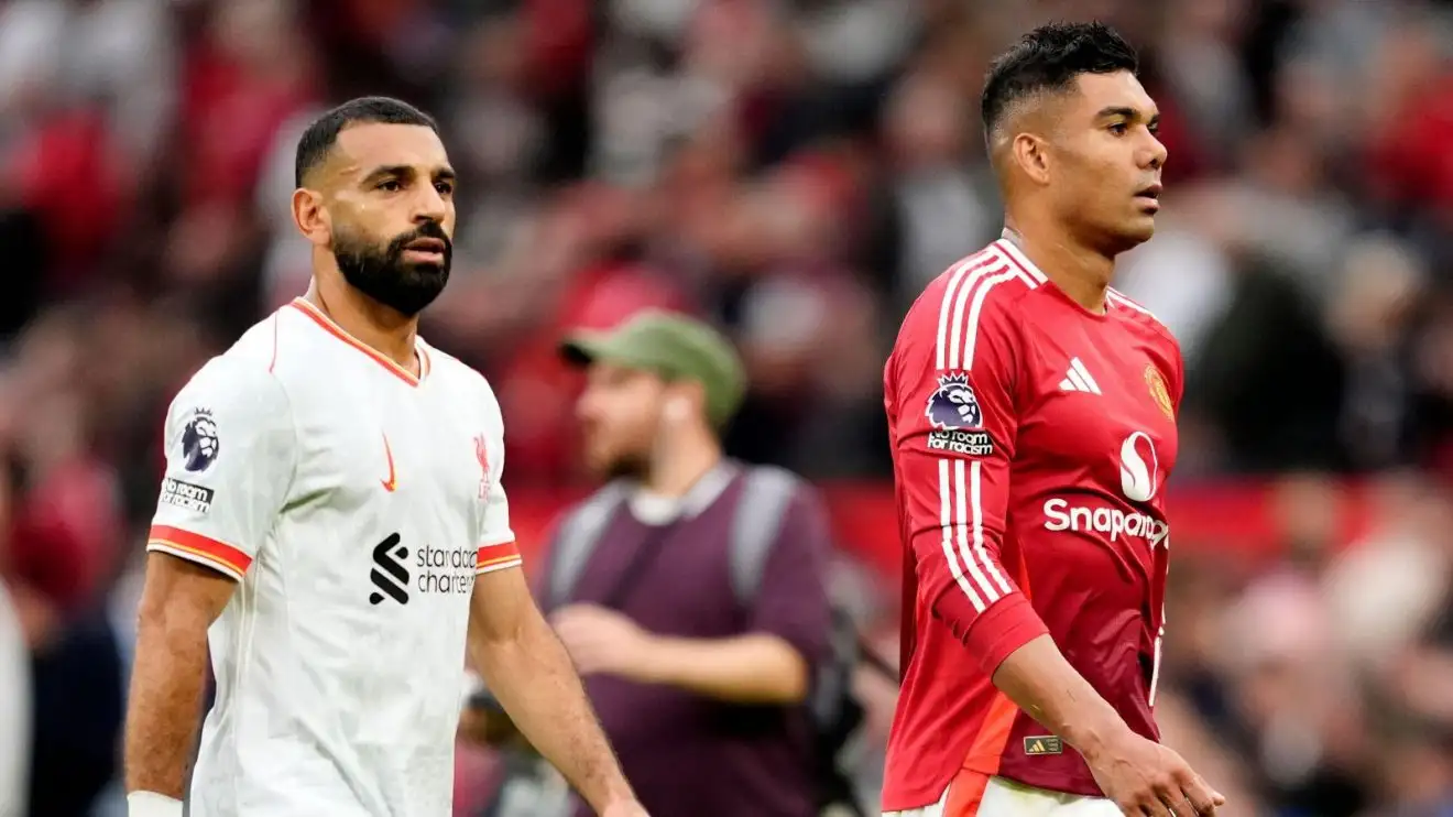 Liverpool forward Mo Salah and also Manchester Joined midfielder Casemiro