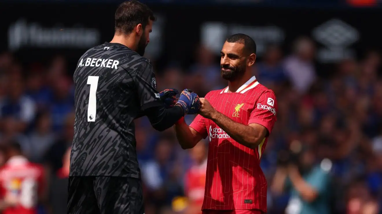 Alisson and also Mo Salah