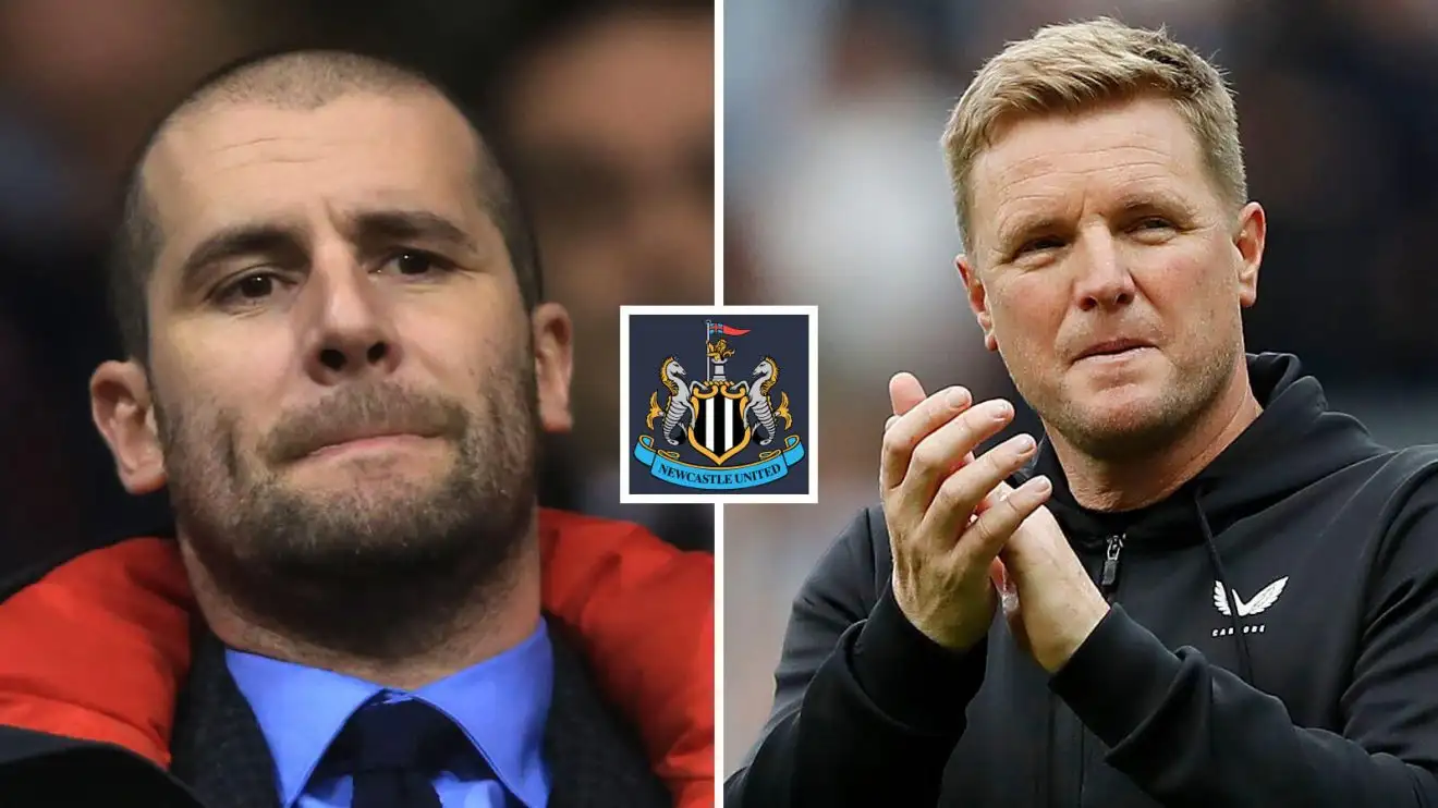 Newcastle row 'inflamed' as meeting goes 'badly'; Howe 'gets backing from key club chief' 1 Newcastle duo Eddie Howe and Paul Mitchell