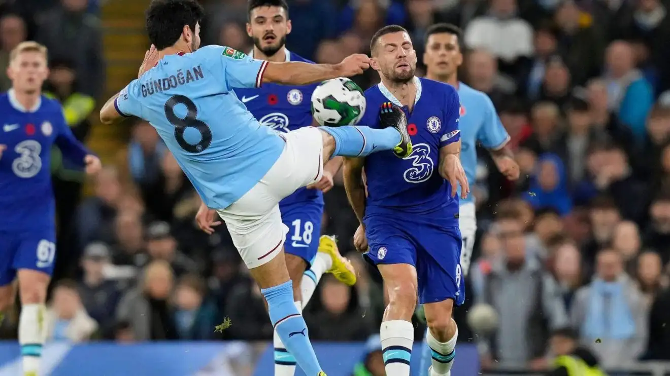 Man City man 'considering quitting' as new signing 'could push him out' with Pep 'unwilling' to sell 1 Mateo Kovacic is started in the chest by Ilkay Gundogan