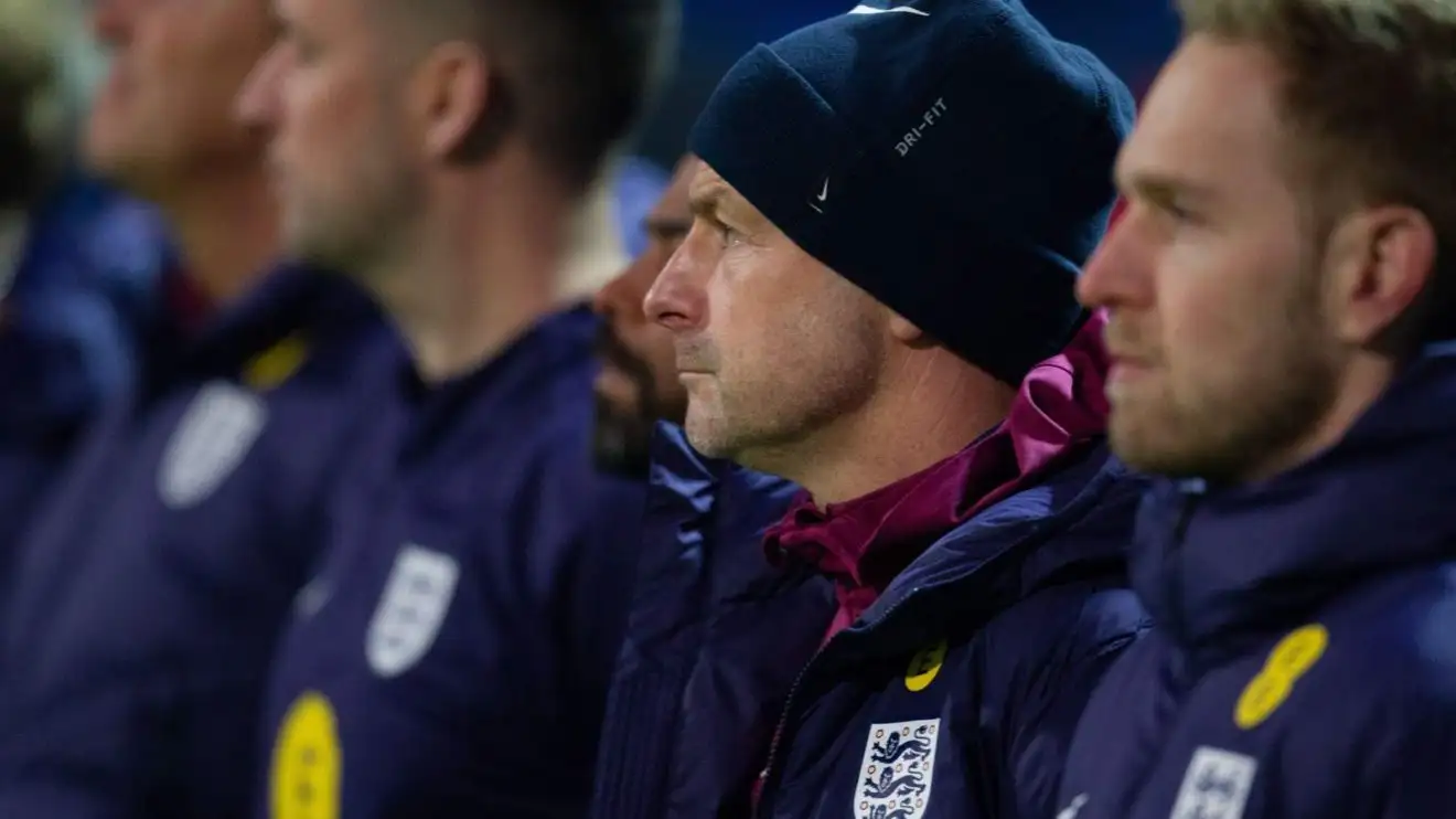 Carsley sack incoming as England nationalists cry over national anthem nonsense 1 Interim England employer Lee Carsley in the past a suit