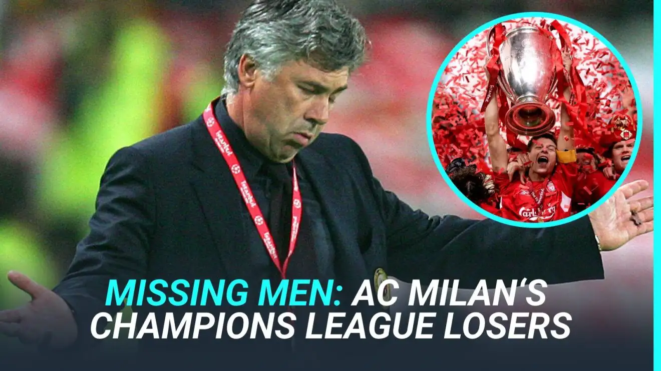 Carlo Ancelotti thất vọng nhìn AC Milan thua Liverpool.