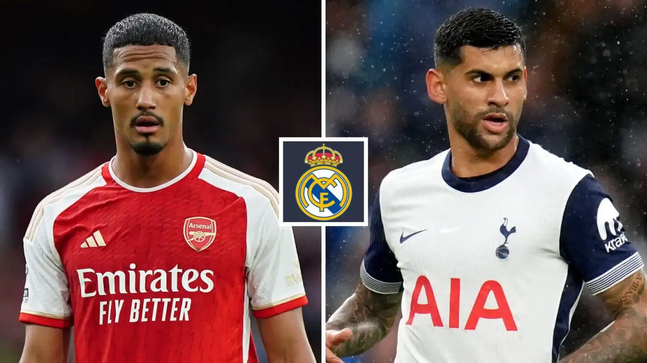 Tottenham protector Cristian Romero and William Saliba