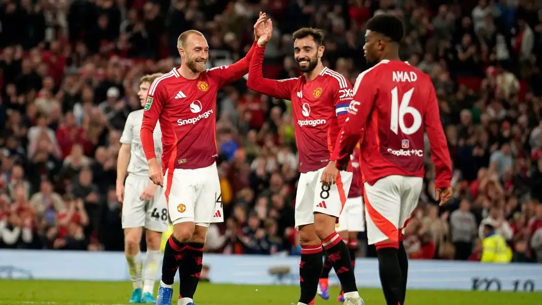 Bruno Fernandes celebrates