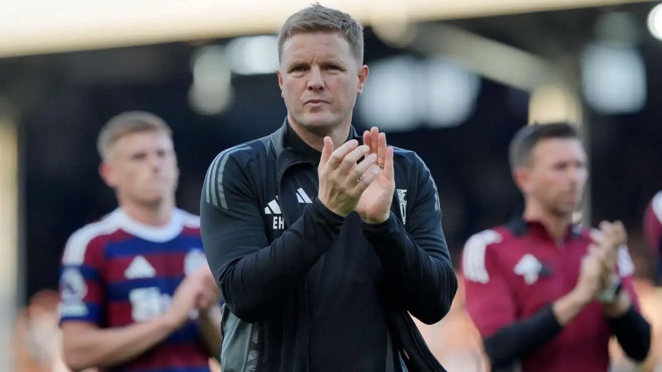 Newcastle Joined employer Eddie Howe applauds the fans after a loss