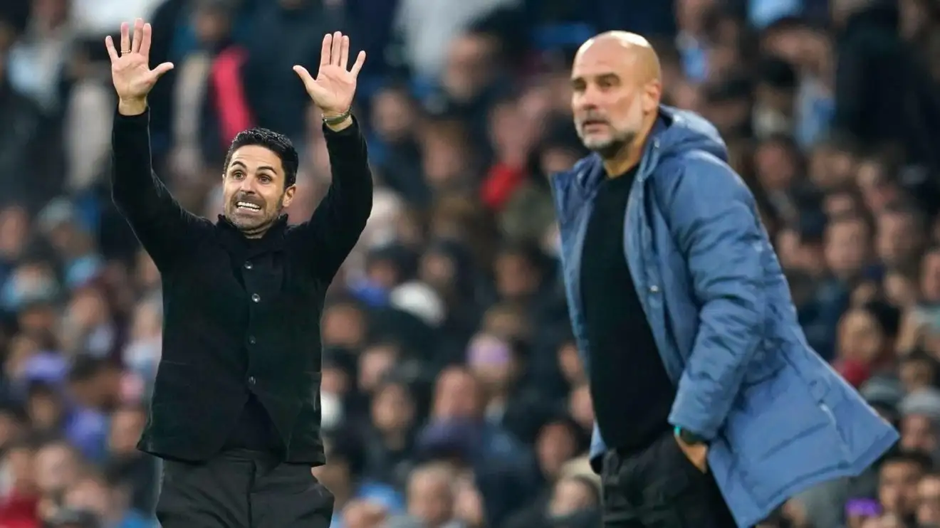 Mikel Arteta và Pep Guardiola