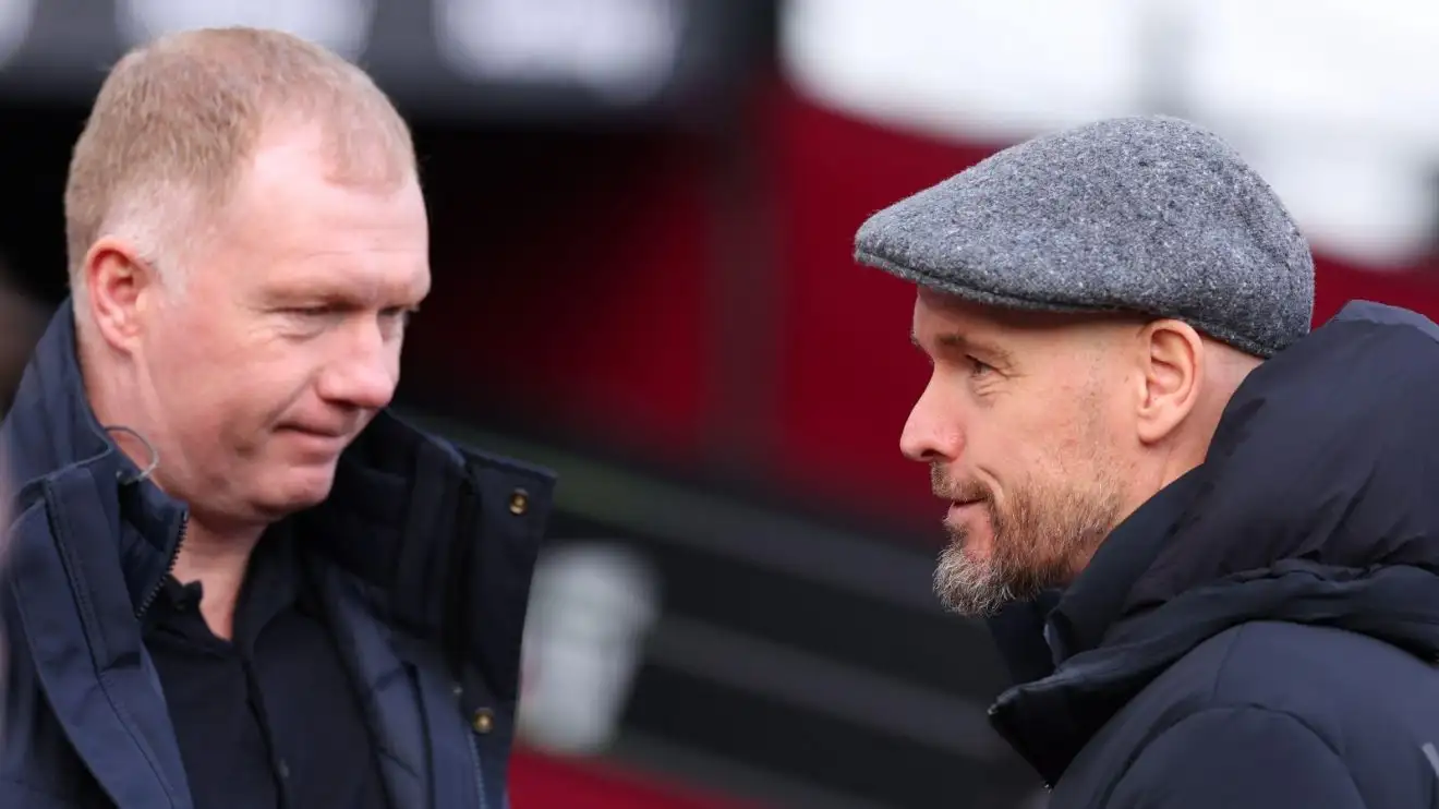 Male Utd tale Paul Scholes and Erik ten Hag